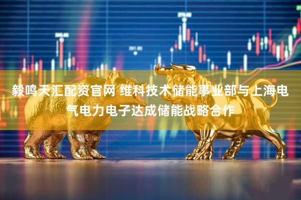毅鸣天汇配资官网 维科技术储能事业部与上海电气电力电子达成储能战略合作