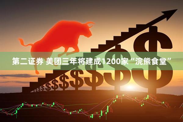 第二证券 美团三年将建成1200家“浣熊食堂”